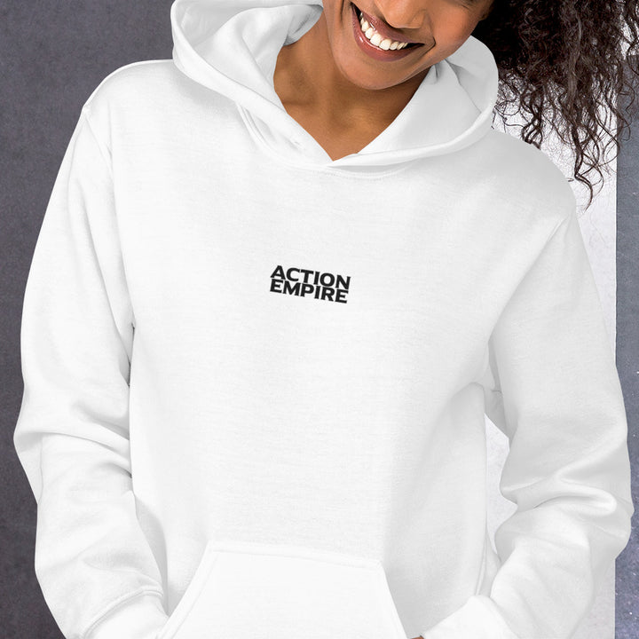 Action Empire Unisex Hoodie White