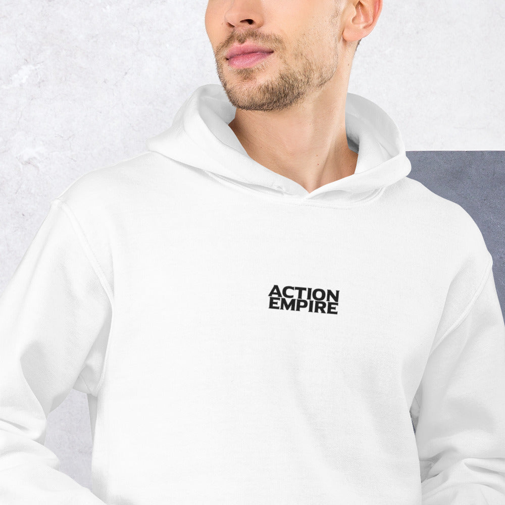 Action Empire Unisex Hoodie White